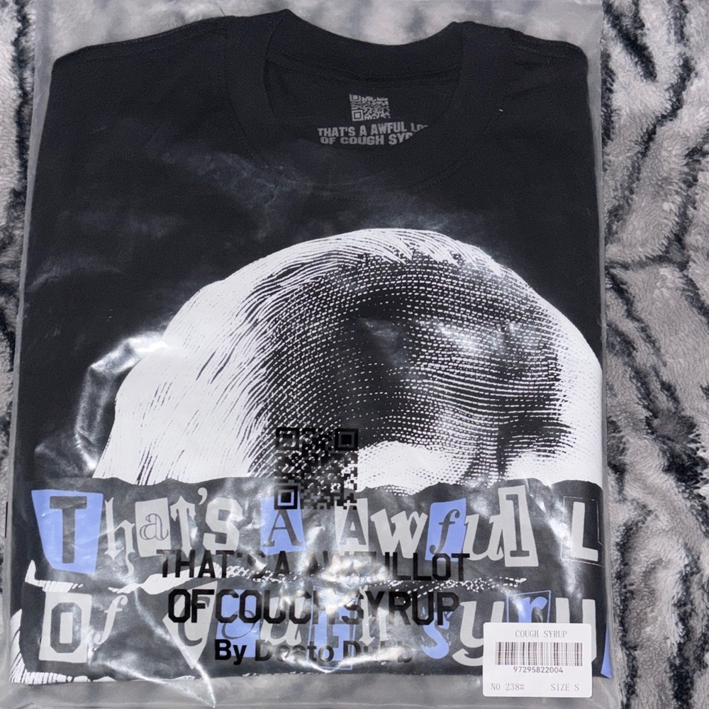 Black blue TRAPSTAR x THATS A AWFUL LOTTA COUGH SYRUP Graphic Tee
